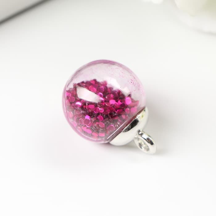 Подвеска декоративная для творчества стекло «Шар», d=1.6 см, набор 10 шт.