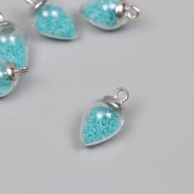 Подвеска декоративная для творчества стекло «Капля», светится в темноте, 1.9×1.4 см, набор 5 шт.