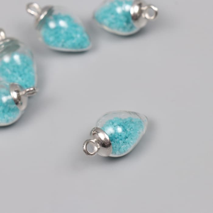 Подвеска декоративная для творчества стекло «Капля», светится в темноте, 1.9×1.4 см, набор 5 шт.