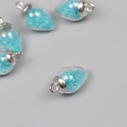 Подвеска декоративная для творчества стекло «Капля», светится в темноте, 1.9×1.4 см, набор 5 шт.