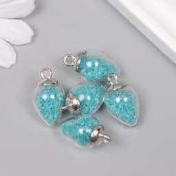 Подвеска декоративная для творчества стекло «Капля», светится в темноте, 1.9×1.4 см, набор 5 шт.