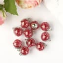 Подвеска декоративная для творчества стекло «Шар - камешки», бордо, d=1.6 см, набор 10 шт.