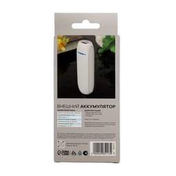 Внешний аккумулятор Luazon PB-07, 2200 мАч, USB, 1 А, провод в комплекте, бело-чёрный