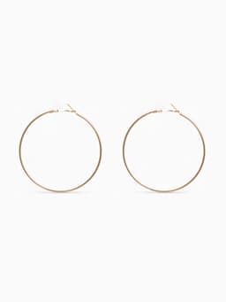 Серьги кольца QF «Классика», d=7 см, цвет золото