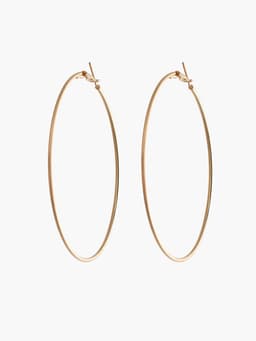 Серьги кольца QF «Классика», d=7 см, цвет золото