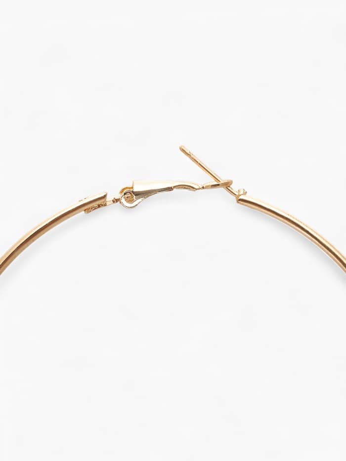 Серьги кольца QF «Классика», d=7 см, цвет золото