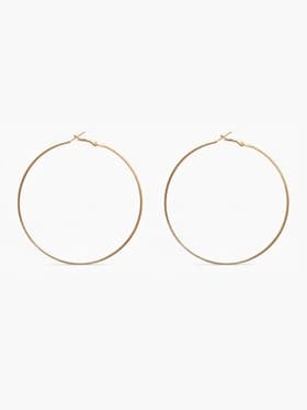 Серьги кольца QF «Классика», d=8 см, цвет золото