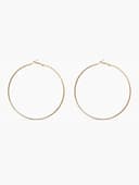 Серьги кольца QF «Классика», d=8 см, цвет золото