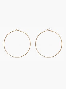 Серьги кольца QF «Классика», d=8 см, цвет золото