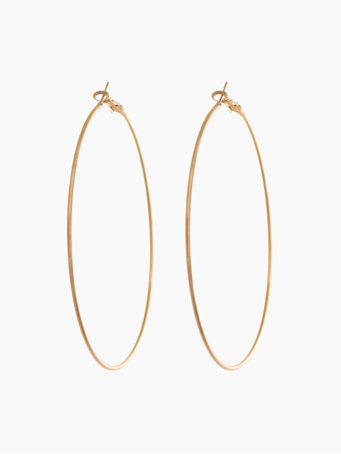 Серьги кольца QF «Классика», d=8 см, цвет золото