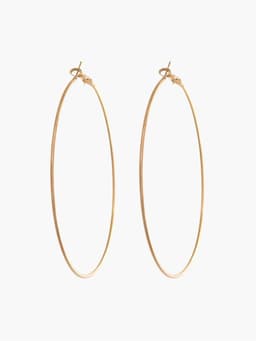 Серьги кольца QF «Классика», d=8 см, цвет золото