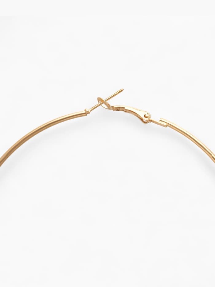 Серьги кольца QF «Классика», d=8 см, цвет золото