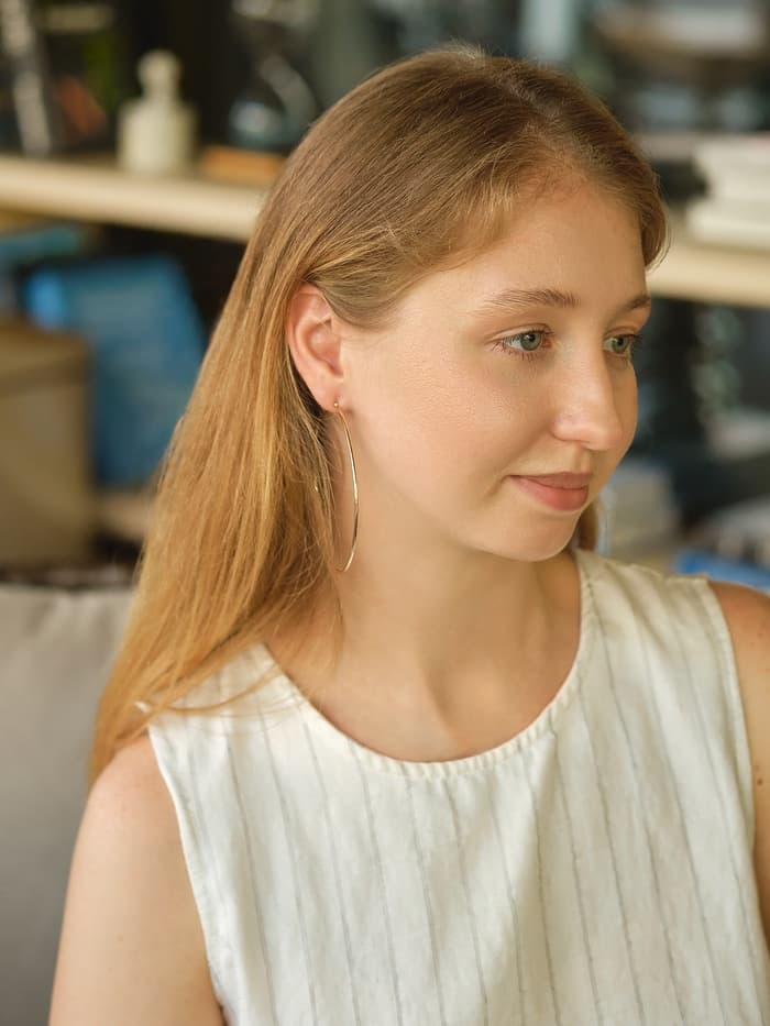 Серьги кольца QF «Классика», d=8 см, цвет золото