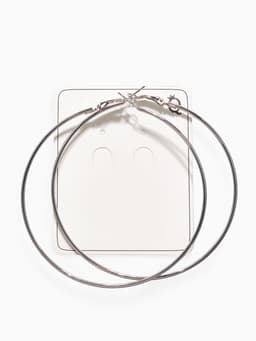 Серьги кольца QF «Классика», d=8 см, цвет серебро