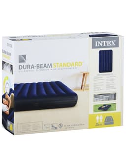 Матрас надувной Classic Downy Fiber-Tech, 191×137×25 см, двуспальный, 64758 INTEX