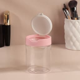 Органайзер для хранения, с крышкой, d=7×9 см, 280 мл, белый, розовый