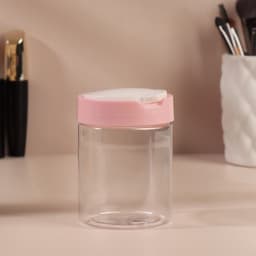 Органайзер для хранения, с крышкой, d=7×9 см, 280 мл, белый, розовый