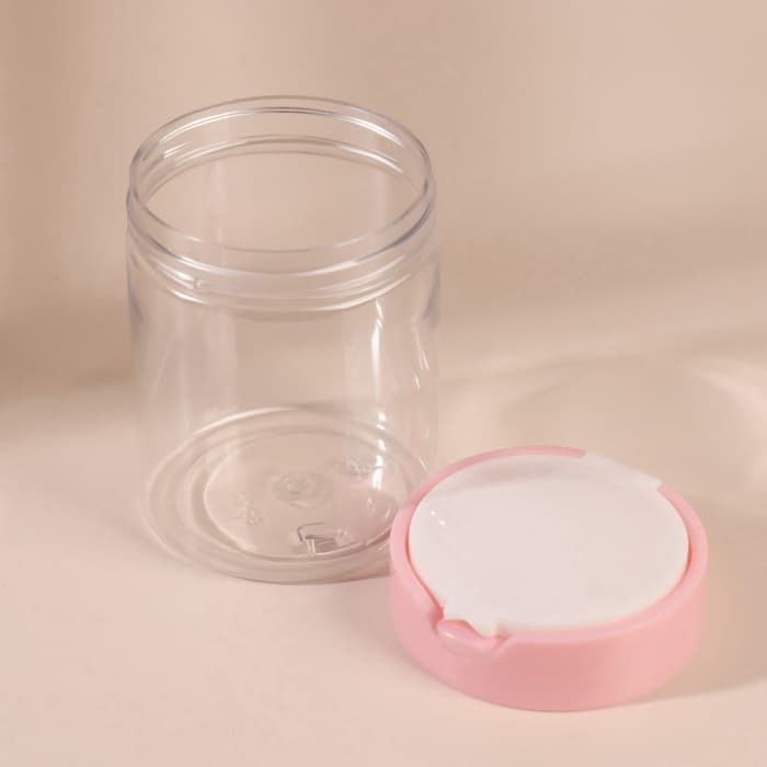 Органайзер для хранения, с крышкой, d=7×9 см, 280 мл, белый, розовый