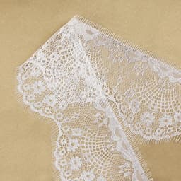 Кружево реснички, 90 мм, 9±0.5 м, в бобине 3 шт. по 3 м, айвори