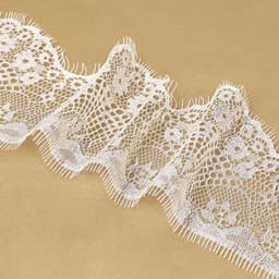 Кружево реснички, 90 мм, 9±0.5 м, в бобине 3 шт. по 3 м, айвори