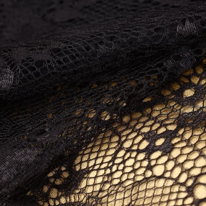 Кружево реснички, 90 мм, 9±0.5 м, в бобине 3 шт. по 3 м, чёрное