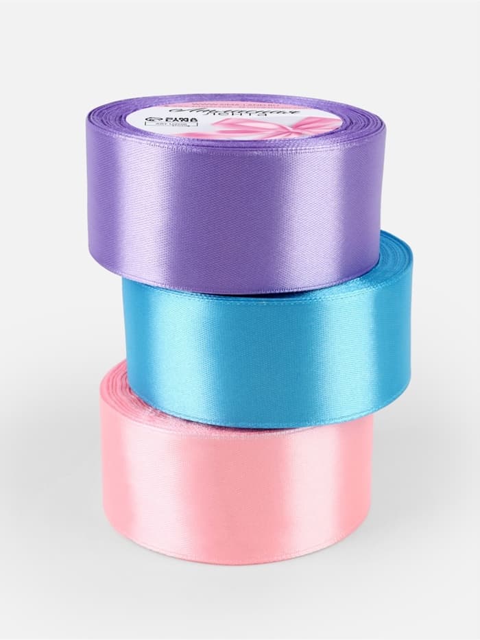 Атласная лента, набор 3 шт. «Ариэль», 40 мм, 23±1 м