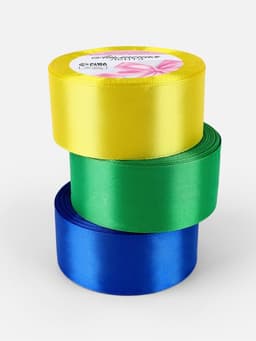 Атласная лента, набор 3 шт. «Солнечный», 40 мм, 23±1 м