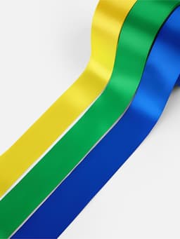 Атласная лента, набор 3 шт. «Солнечный», 40 мм, 23±1 м