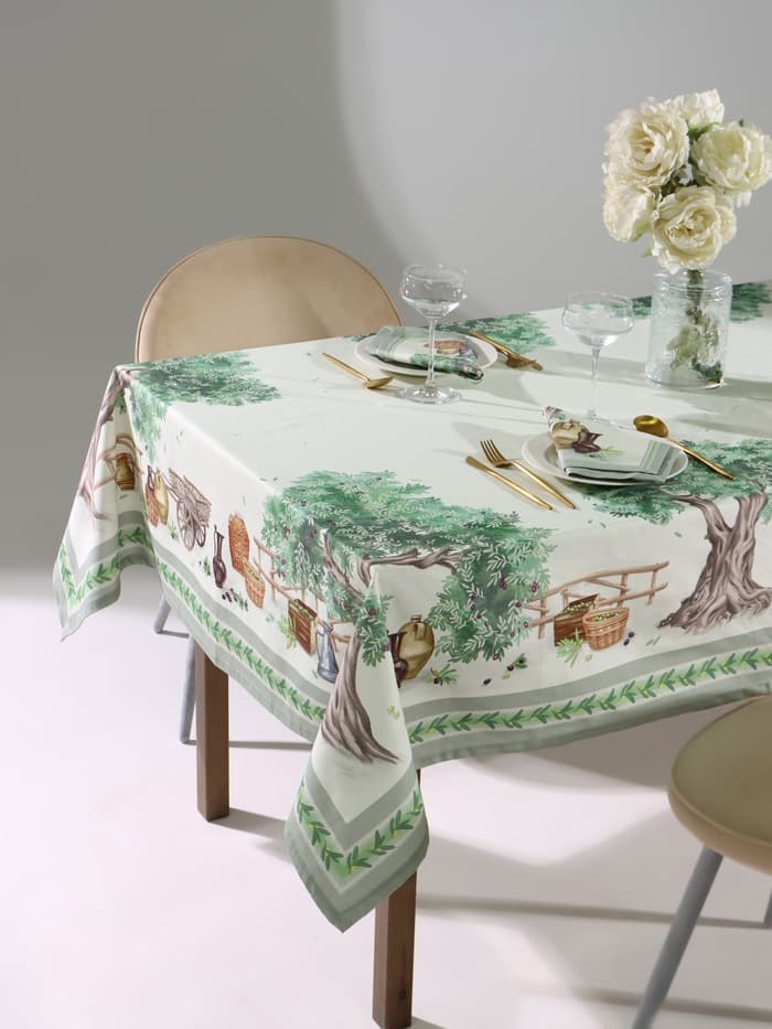 Кухонный набор «Этель» Olivia, скатерть 220×145 см ± 3 см, салфетки 40×40 см-12 шт., 100% хлопок