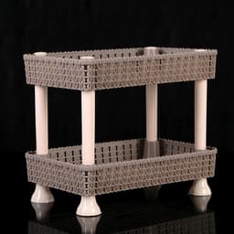 Этажерка настольная 2 яруса «Плетение», 24×15×20 см, МИКС