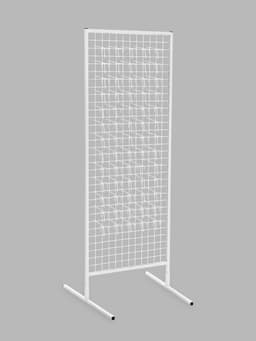 Стойка с сеткой, двухсторонняя, в комплекте 96 крючков для семян, 63×72×183 см, белая