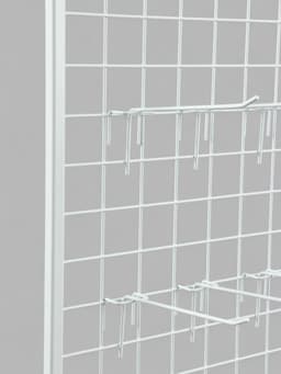 Стойка с сеткой односторонняя, в комплекте 48 крючков для семян, 63×49×183 см, белая