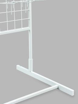 Стойка с сеткой односторонняя, в комплекте 48 крючков для семян, 63×49×183 см, белая