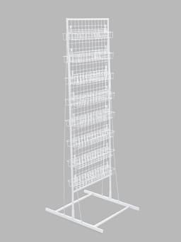Стойка с сеткой, двухсторонняя, в комплекте 16 полок для семян, 63×49×183 см, цвет белый