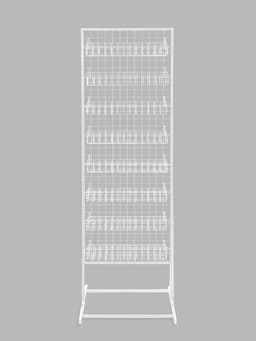 Стойка с сеткой, двухсторонняя, в комплекте 16 полок для семян, 63×49×183 см, цвет белый