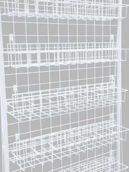 Стойка с сеткой, двухсторонняя, в комплекте 16 полок для семян, 63×49×183 см, цвет белый