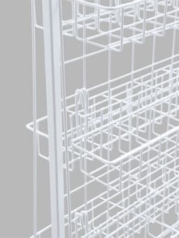 Стойка с сеткой, двухсторонняя, в комплекте 16 полок для семян, 63×49×183 см, цвет белый