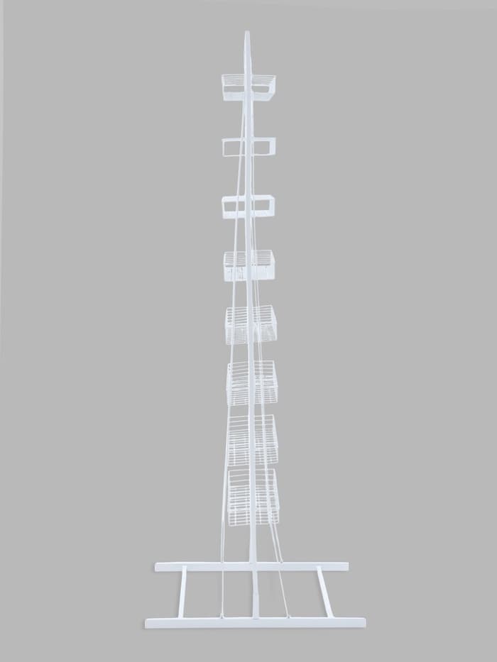 Стойка с сеткой, двухсторонняя, в комплекте 16 полок для семян, 63×49×183 см, цвет белый
