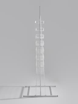 Стойка с сеткой, двухсторонняя, в комплекте 16 полок для семян, 63×49×183 см, цвет белый