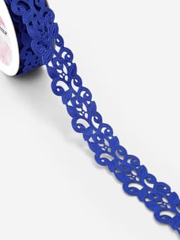 Лента фигурная «Вьюнчик», 25 мм, 9±0.5 м, синяя