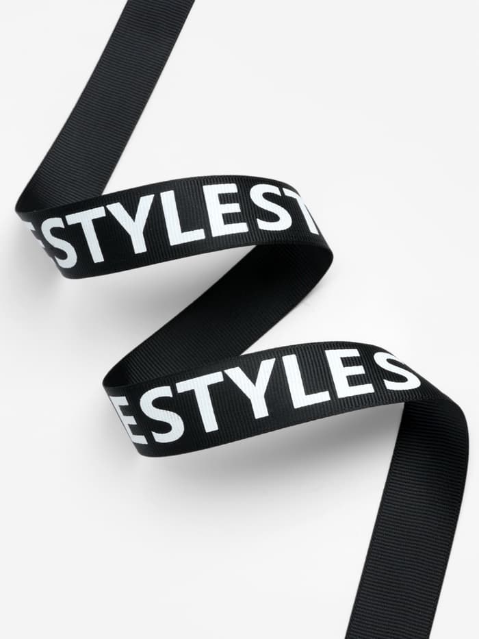 Лента репсовая «Style», 25 мм, 23±1 м, белая, чёрная