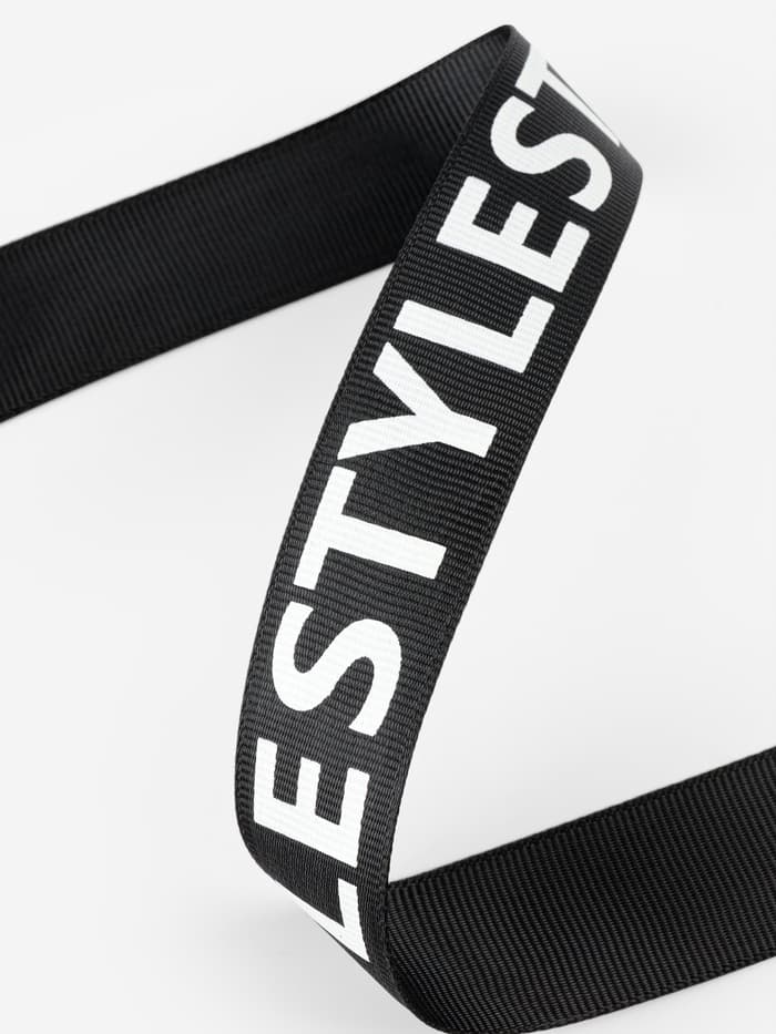 Лента репсовая «Style», 25 мм, 23±1 м, белая, чёрная