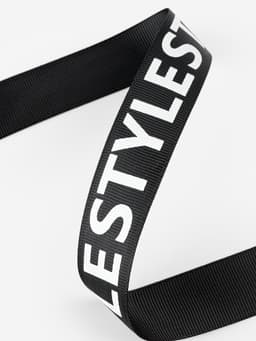 Лента репсовая «Style», 25 мм, 23±1 м, белая, чёрная