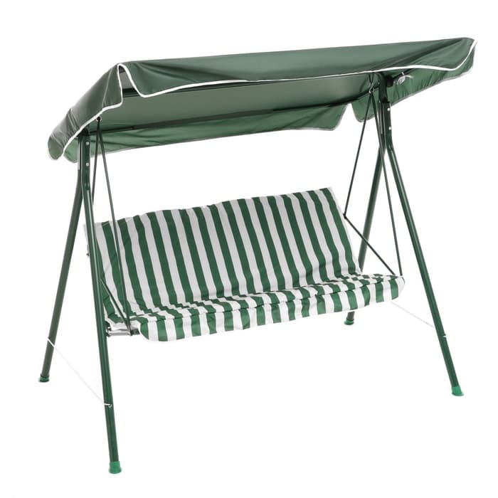 Качели садовые «Адлер», 175×120×150 см, металл, 2-местные, зелёные