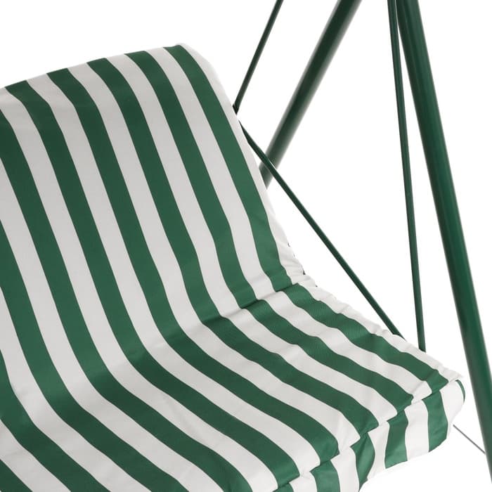 Качели садовые «Адлер», 175×120×150 см, металл, 2-местные, зелёные