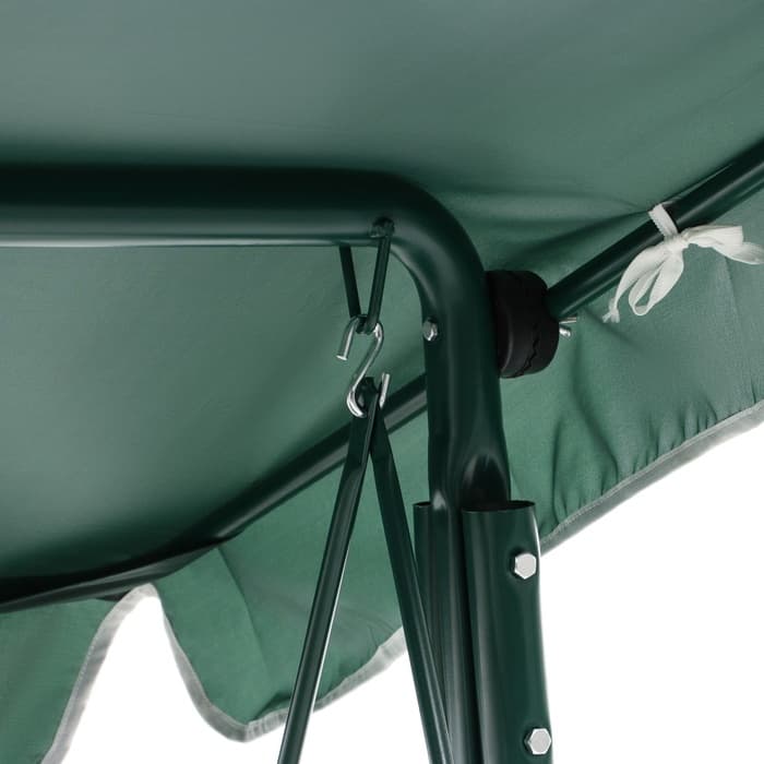 Качели садовые «Адлер», 175×120×150 см, металл, 2-местные, зелёные