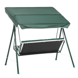 Качели садовые «Адлер», 175×120×150 см, металл, 2-местные, зелёные