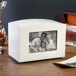 Фотоархив на 96 фото 10×15 см и 2 фоторамки 9×13 см «Раритет», дерево, белый,16.5×12×20.3 см