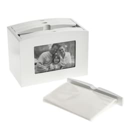 Фотоархив на 96 фото 10×15 см и 2 фоторамки 9×13 см «Раритет», дерево, белый,16.5×12×20.3 см