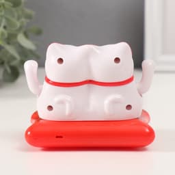 Маятник настольный антистресс «Два кота Манэки-нэко с мешком золота», пластик, от солнечной батареи, 6.5×8.5×5.5 см